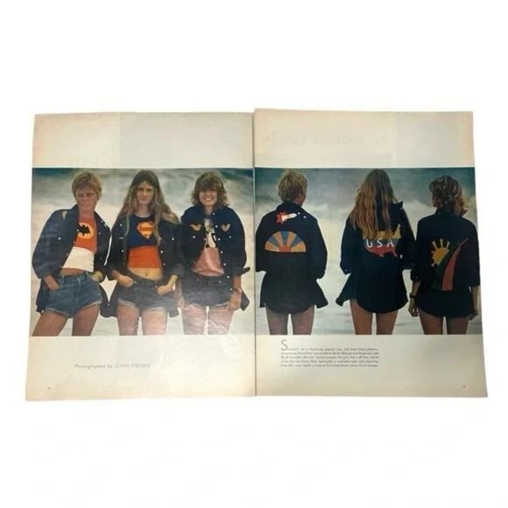 1970 Fashion Double Page Original Vintage Print Magazine Article